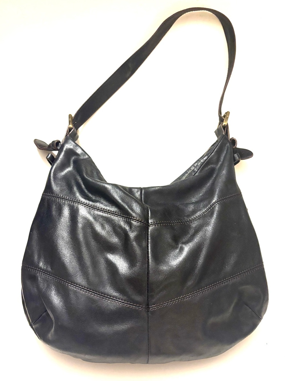 HOBO Serra Black Leather Shoulder Bag